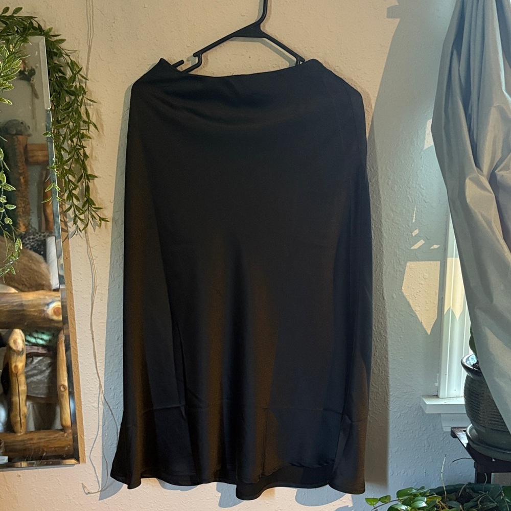 Zeagoo Classic Black Midi Skirt